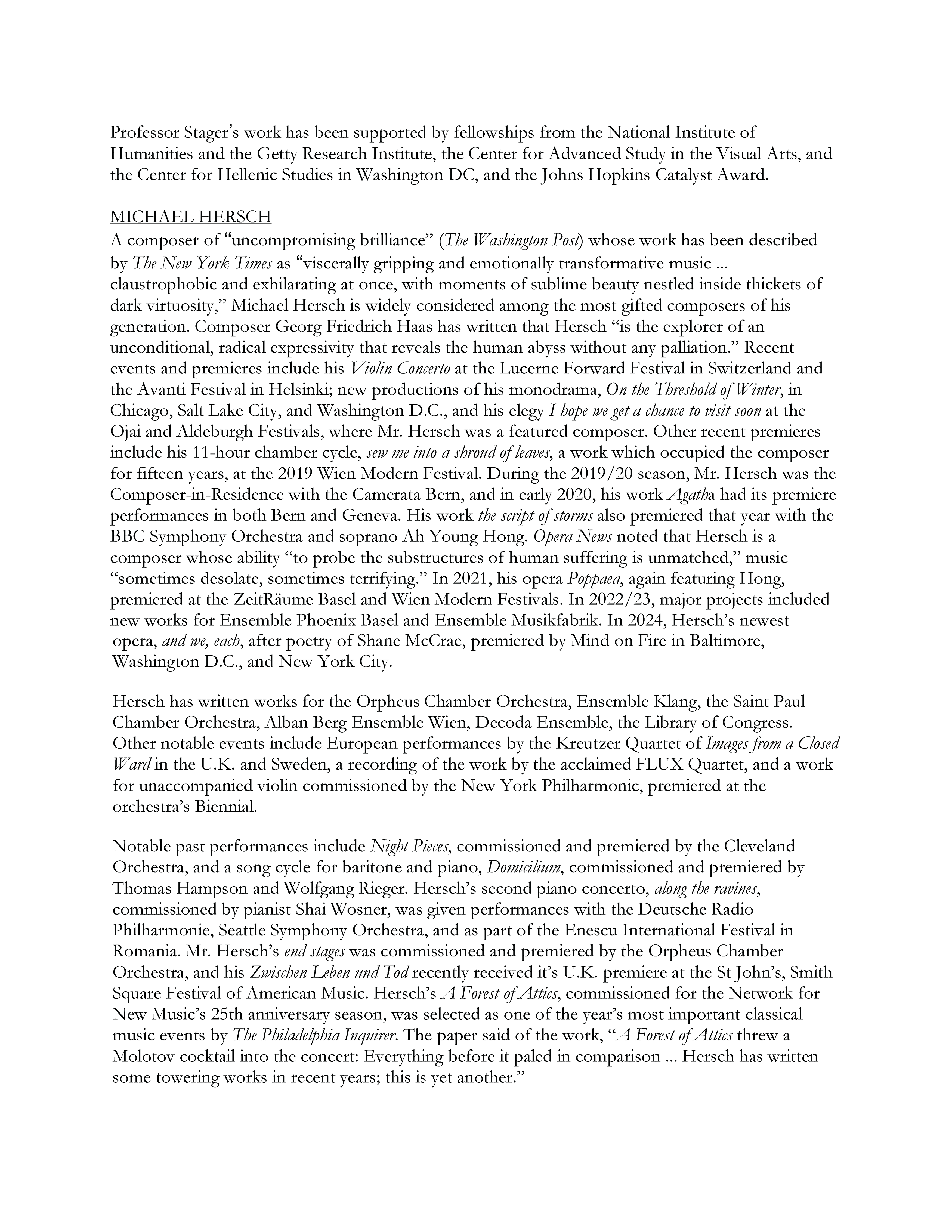 Unwrung Concert Program Booklet